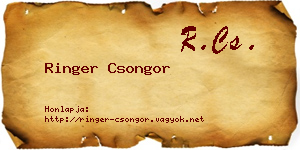 Ringer Csongor névjegykártya